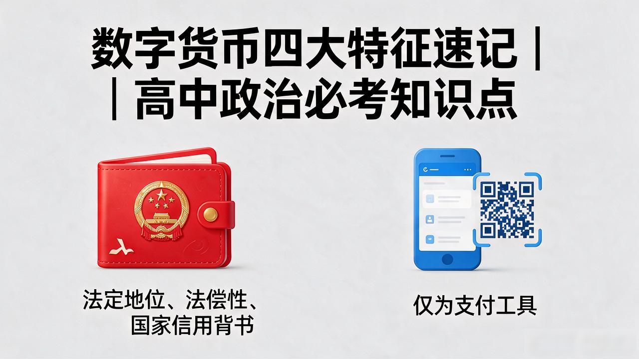 数字货币四大特征速记｜高中政治必考知识点