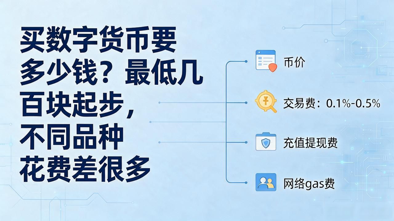 买数字货币要多少钱？最低几百块起步，不同品种花费差很多