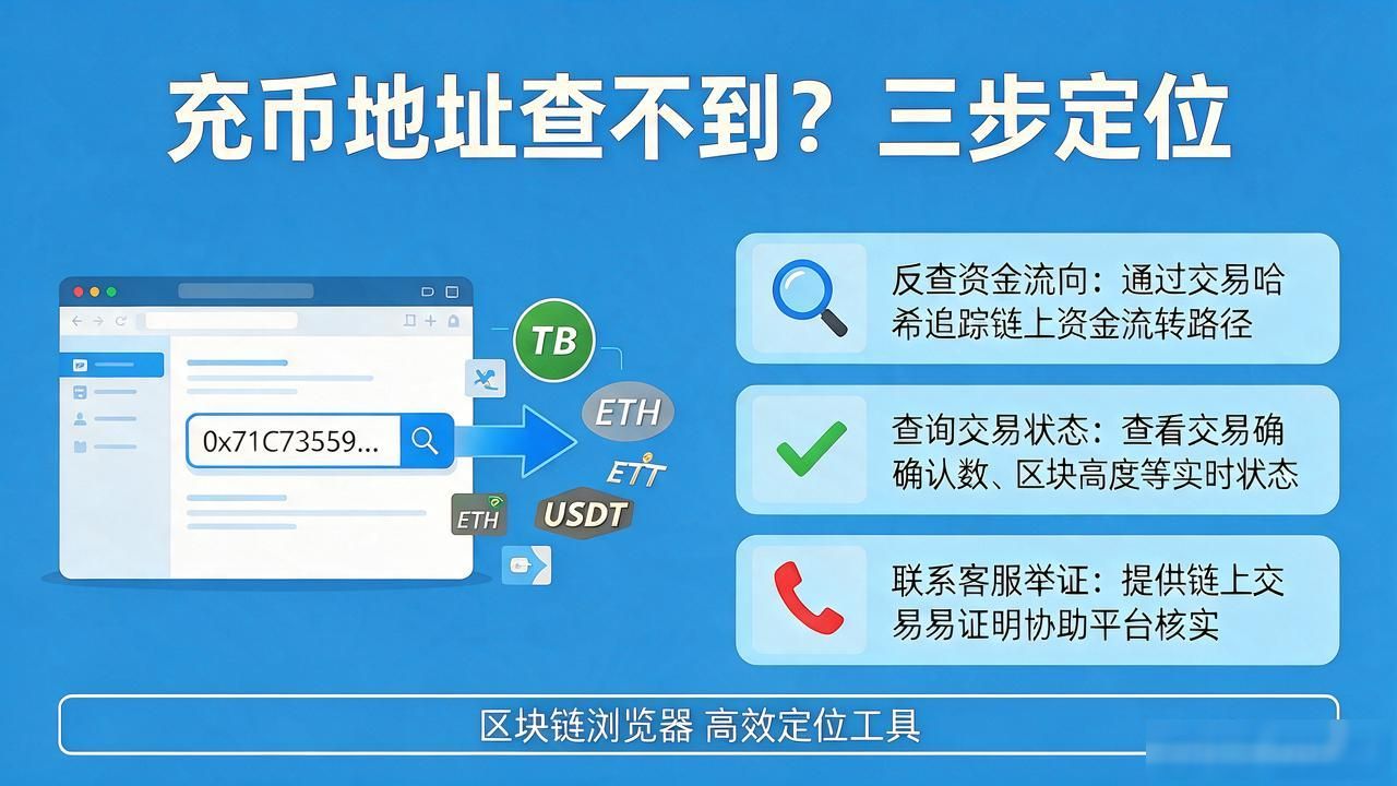 充币地址查不到?教你三步快速定位