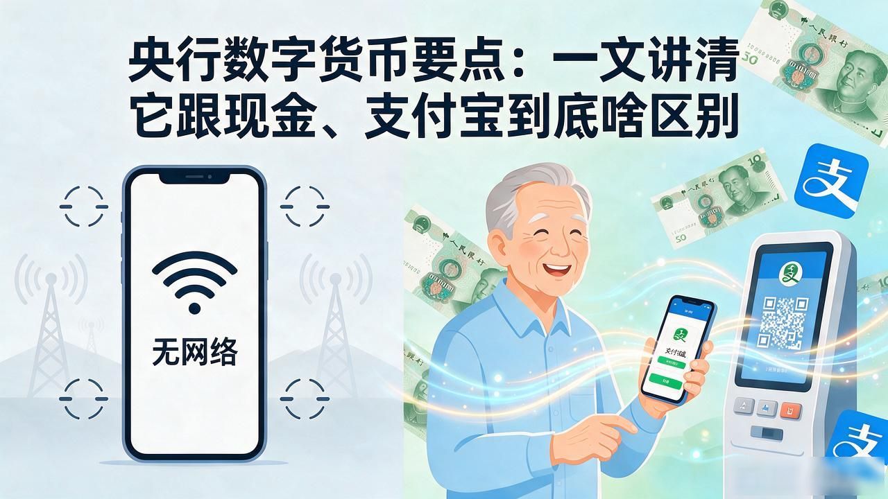 央行数字货币要点：一文讲清它跟现金、支付宝到底啥区别