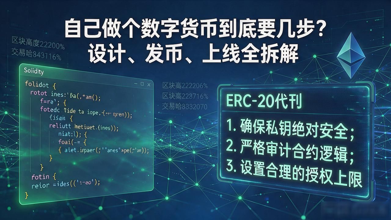 自己做个数字货币到底要几步？设计、发币、上线全拆解