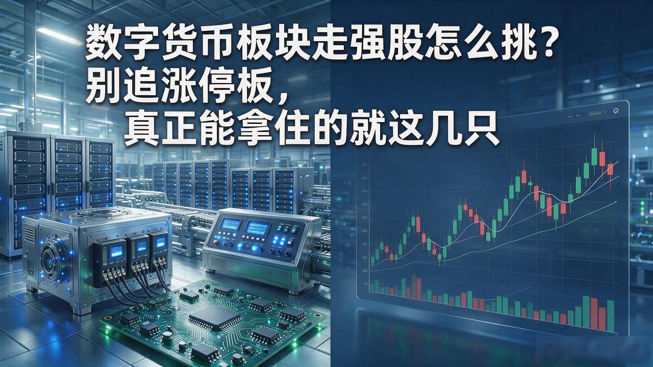 数字货币板块走强股怎么挑？别追涨停板，真正能拿住的就这几只