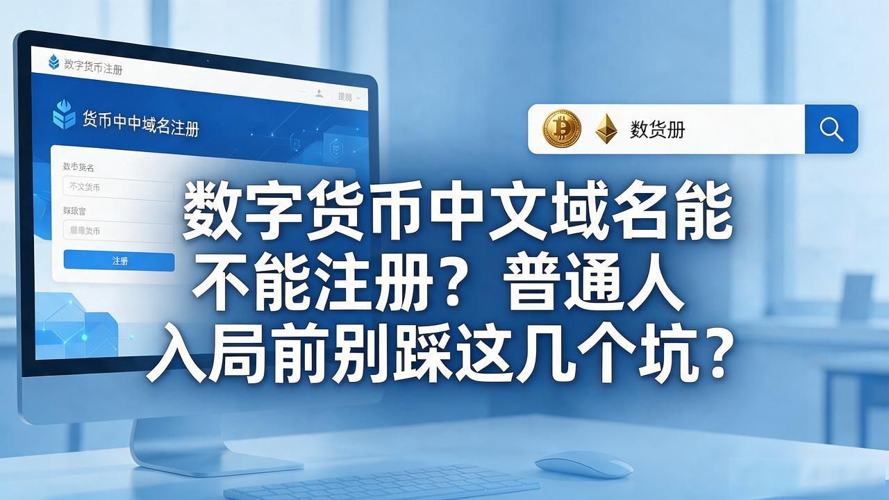 数字货币中文域名能不能注册？普通人入局前别踩这几个坑