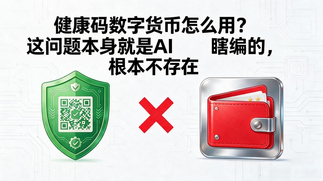 健康码数字货币怎么用？这问题本身就是AI瞎编的，根本不存在