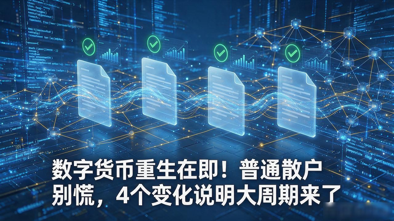 数字货币重生在即！普通散户别慌，4个变化说明大周期来了