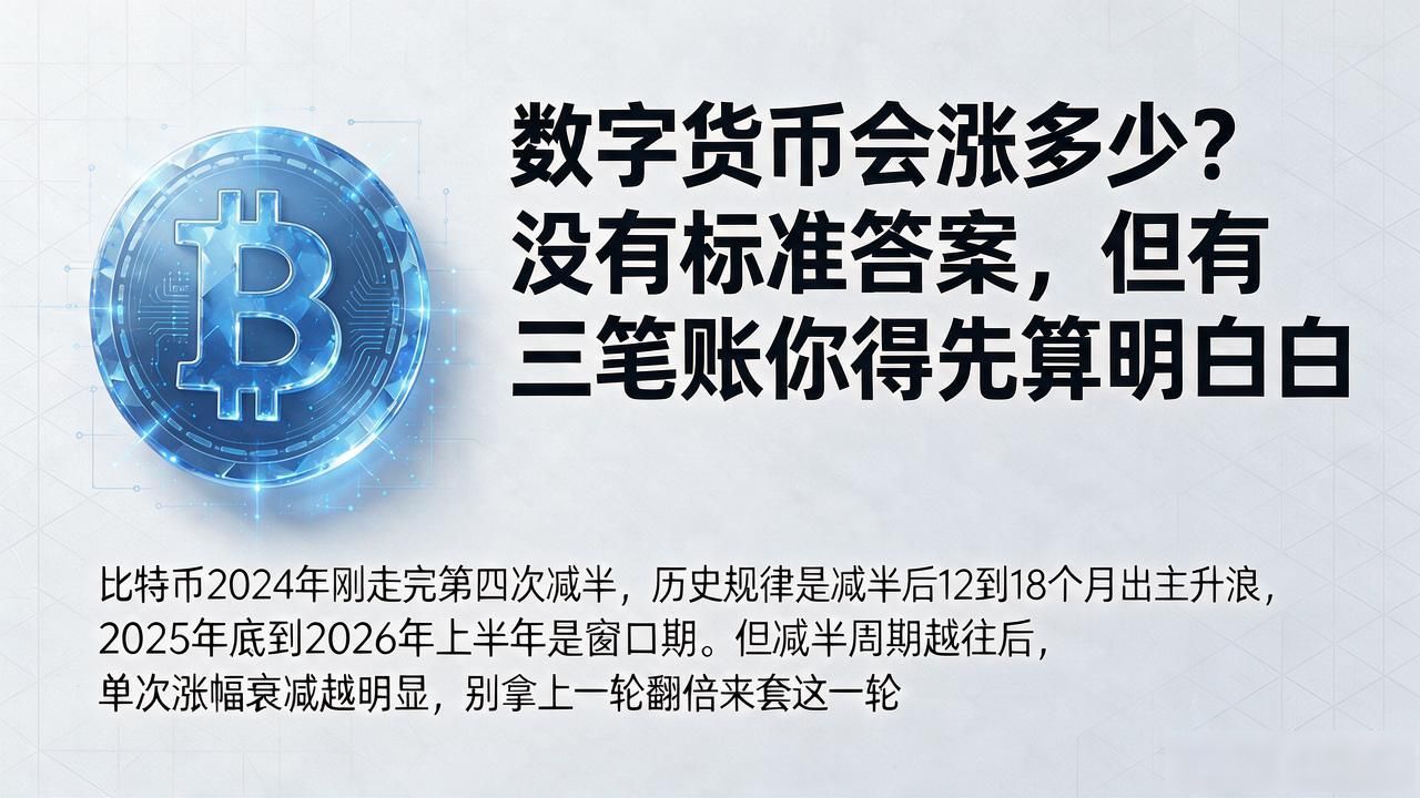 数字货币会涨多少？没有标准答案，但有三笔账你得先算明白